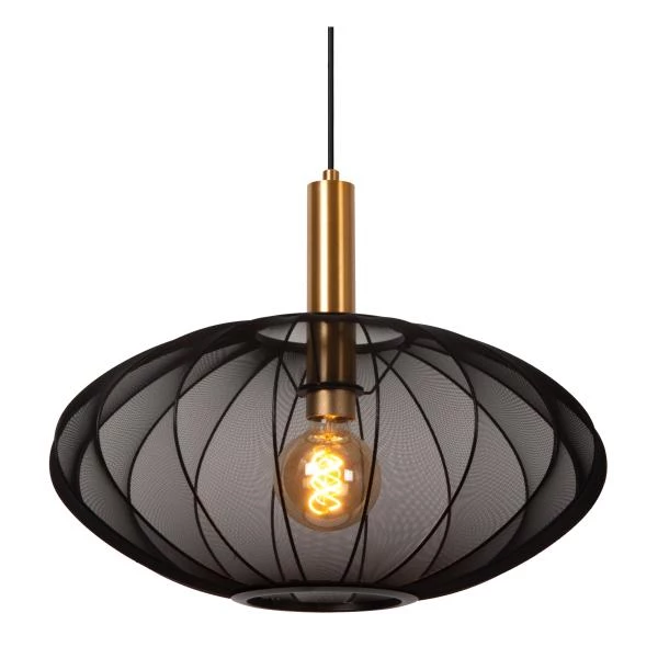 Lucide CORINA - Pendant light - Ø 50 cm - 1xE27 - Black - detail 1